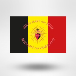 Sticker Belgische Vlag met...
