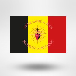 Sticker Belgische Vlag met...